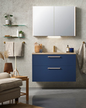 City Mirror Cabinet Double Door 100 Midnight Blue Linear LED (2)