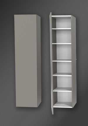 Förvaringsskåp City Pebble Greige Vänster