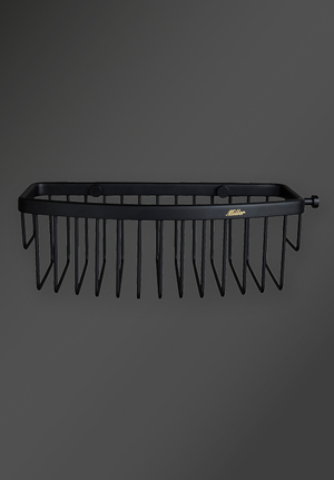 Signature D-Shaped Shower Basket Matt Black